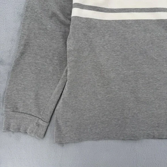 Vintage Polo Ralph Lauren Gray Striped Polo Shirt Cotton Classic Fit Mens XL - Picture 9 of 14